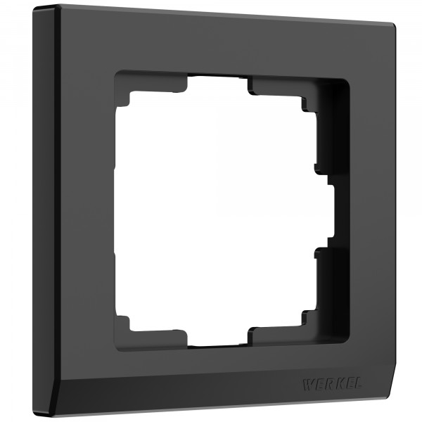 Рамка на 1 пост Werkel WL04-Frame-01 Stark (черный) - купить в Алматы