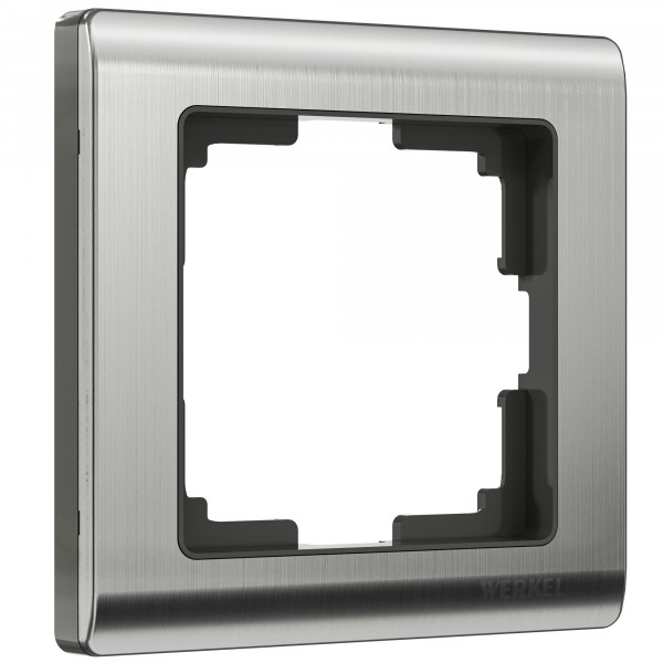 Рамка на 1 пост Werkel WL02-Frame-01 Metallic (глянцевый никель) - купить в Алматы