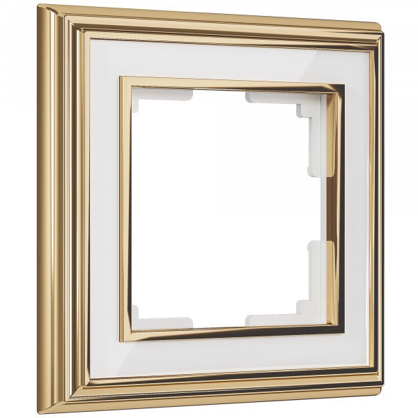 Рамка на 1 пост Werkel WL17-Frame-01 Palacio (золото / белый) - купить в Алматы