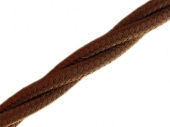 Витой ретро кабель для внешней проводки Werkel Retro 3х1,5мм коричневый - купить в Алматы