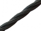 Витой ретро кабель для внешней проводки Werkel Retro 3х2,5мм черный - купить в Алматы
