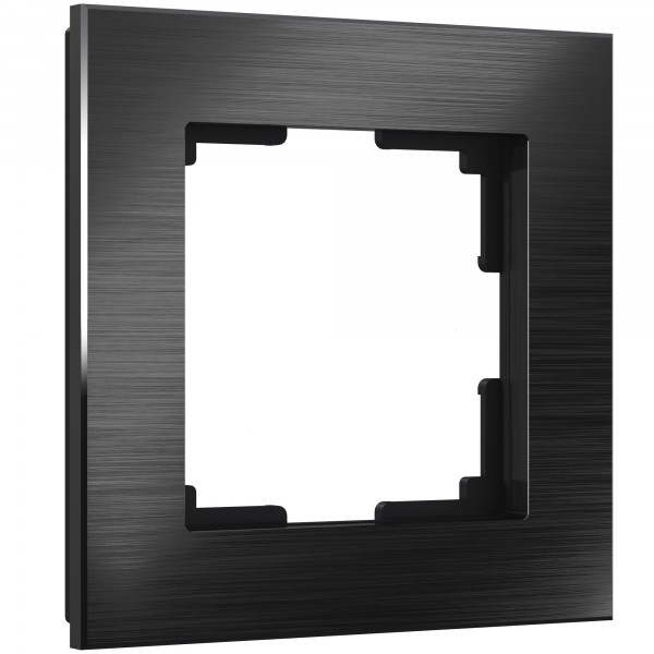 Рамка на 1 пост Werkel WL11-Frame-01 Aluminium (черный алюминий) - купить в Алматы