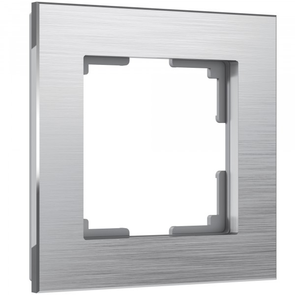 Рамка на 1 пост Werkel WL11-Frame-01 Aluminium (алюминий) - купить в Алматы