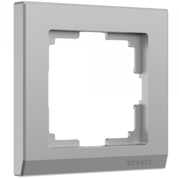 Рамка на 1 пост Werkel WL04-Frame-01 Stark (серебряный) - купить в Алматы