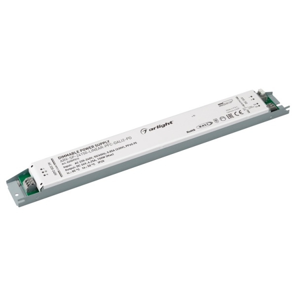 Блок питания ARV-SP-24150-LINEAR-PFC-DALI2-PD (24V, 6.25A, 150W) (Arlight, IP20 Металл, 5 лет) с гарантией 